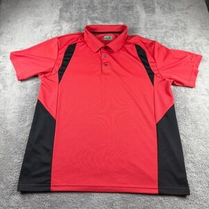 Ben Hogan Performance Golf Polo Shirt Mens XL(46-48) Red Black Short Sleeve‎